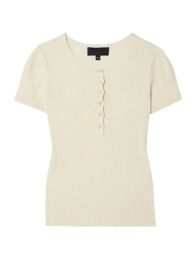 Francene Ribbed Silk Henley T-shirt
