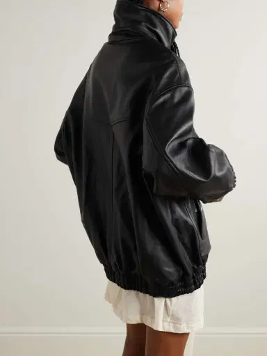 Nour Hammour Beck Oversized Leather Jacket | Thumbnail 4 Nour Hammour Beck Oversized Leather Jacket | Thumbnail 4
