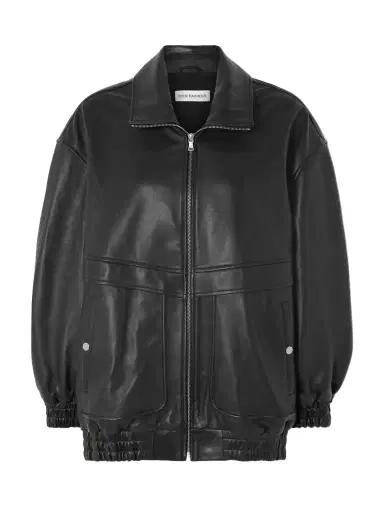 Nour Hammour Beck Oversized Leather Jacket | Thumbnail 1 Nour Hammour Beck Oversized Leather Jacket | Thumbnail 1