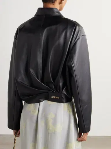 Loewe Gathered Leather Jacket | Thumbnail 4 Loewe Gathered Leather Jacket | Thumbnail 4