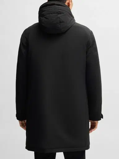 BOSS Men's Water-Repellent Jacket with Down Filling - Black | Thumbnail 4