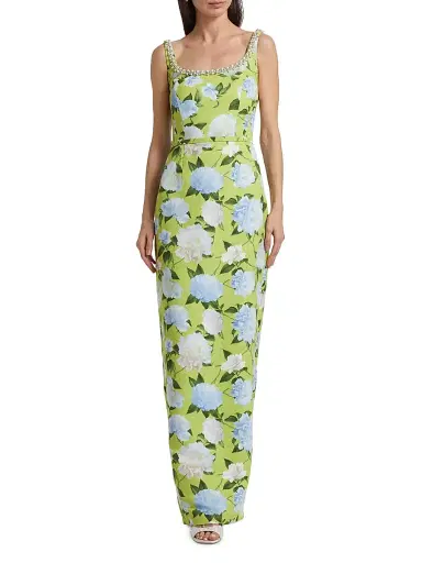 SACHIN & BABI Women's Lana Floral Embellished Gown - Citrine Peonies - Size 14 | Thumbnail 2