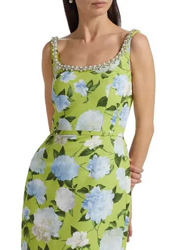 SACHIN & BABI Women's Lana Floral Embellished Gown - Citrine Peonies - Size 14 | Thumbnail 6