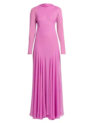 Philosophy di Lorenzo Serafini Women's Silk-Blend Georgette Gown - Fuschia | Thumbnail 1 Philosophy di Lorenzo Serafini Women's Silk-Blend Georgette Gown - Fuschia | Thumbnail 1
