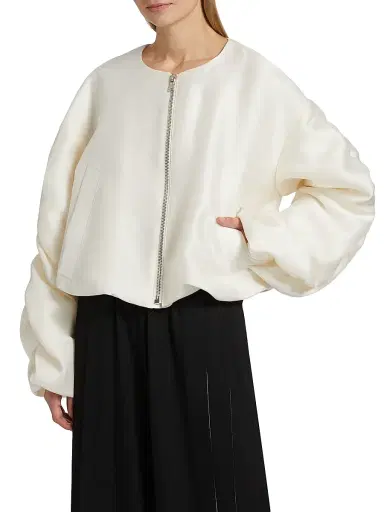 anOnlyChild Women's Just A Pinch Sanguinetti Jacket - Creme - Size Large | Thumbnail 3