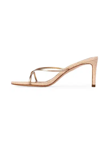 Black Suede Studio Women's Jade 65MM Raffia Sandals - Raffia Gold Leather - Size 11 | Thumbnail 3 Black Suede Studio Women's Jade 65MM Raffia Sandals - Raffia Gold Leather - Size 11 | Thumbnail 3
