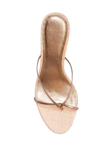 Black Suede Studio Women's Jade 65MM Raffia Sandals - Raffia Gold Leather - Size 11 | Thumbnail 5 Black Suede Studio Women's Jade 65MM Raffia Sandals - Raffia Gold Leather - Size 11 | Thumbnail 5