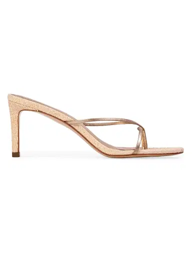 Black Suede Studio Women's Jade 65MM Raffia Sandals - Raffia Gold Leather - Size 11 | Thumbnail 1 Black Suede Studio Women's Jade 65MM Raffia Sandals - Raffia Gold Leather - Size 11 | Thumbnail 1