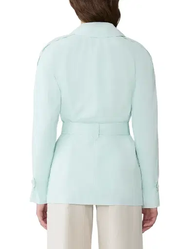 Soia & Kyo Women's Medina Belted Trench Coat - Aquatic Mint - Size XS | Thumbnail 4 Soia & Kyo Women's Medina Belted Trench Coat - Aquatic Mint - Size XS | Thumbnail 4