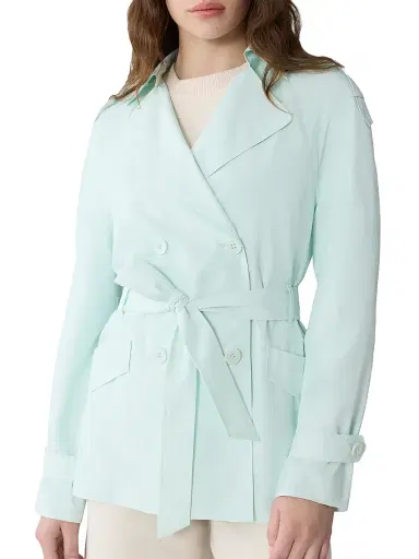 Soia & Kyo Women's Medina Belted Trench Coat - Aquatic Mint - Size XS | Thumbnail 5 Soia & Kyo Women's Medina Belted Trench Coat - Aquatic Mint - Size XS | Thumbnail 5