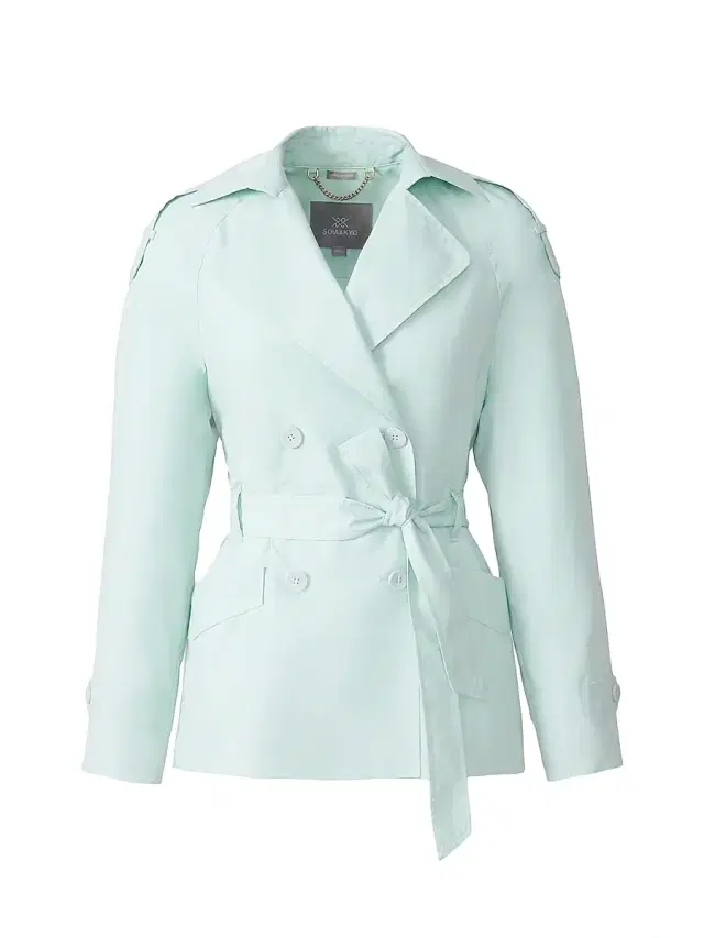 Women's Medina Belted Trench Coat - Aquatic Mint