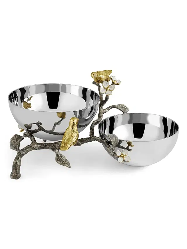 Michael Aram Lovebirds Double Dish