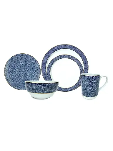 Michael Wainwright Panthera Indigo 4-Piece Dinner Plate Set - Blue | Thumbnail 3 Michael Wainwright Panthera Indigo 4-Piece Dinner Plate Set - Blue | Thumbnail 3