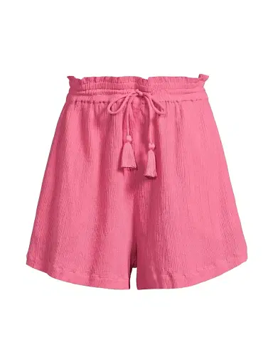 Change of Scenery Women's Vicki Cotton Shorts - Hibiscus | Thumbnail 1 Change of Scenery Women's Vicki Cotton Shorts - Hibiscus | Thumbnail 1