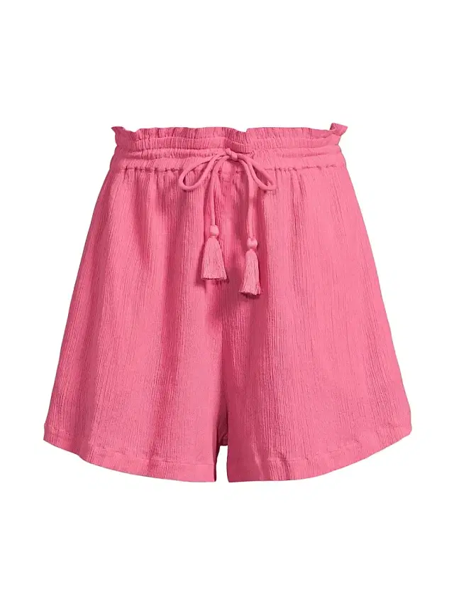 Change of Scenery Women's Vicki Cotton Shorts - Hibiscus