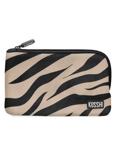 KUSSHI Women's On-The-Go 2-Piece Pouch Set - Zebra | Thumbnail 3 KUSSHI Women's On-The-Go 2-Piece Pouch Set - Zebra | Thumbnail 3
