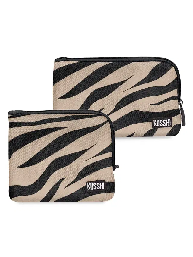 Women's On-The-Go 2-Piece Pouch Set - Zebra Women's On-The-Go 2-Piece Pouch Set - Zebra