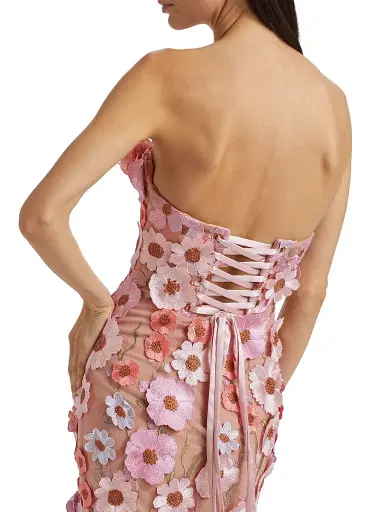 Bronx and Banco Women's Jasmine Floral Gown - Pastel Pink Multi | Thumbnail 6
