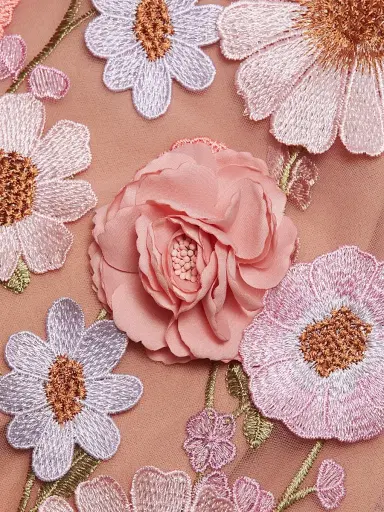 Bronx and Banco Women's Jasmine Floral Gown - Pastel Pink Multi | Thumbnail 7