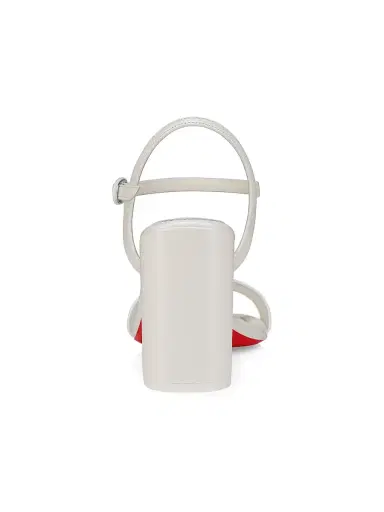 Christian Louboutin Women's Miss Jane 85MM Leather Sandals - White - Size 12 | Thumbnail 3