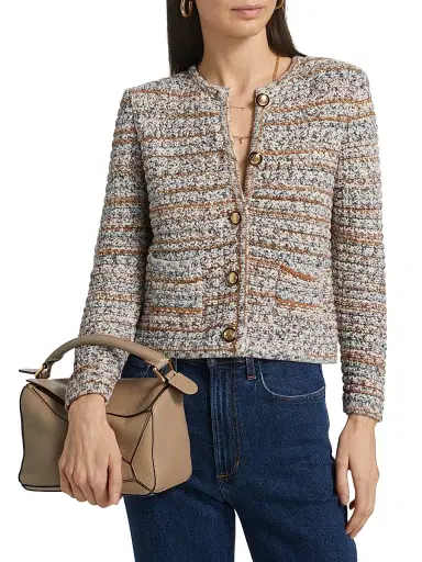 Ba&sh Women's Mixed Knit Cardigan - Beige - Size XL | Thumbnail 3 Ba&sh Women's Mixed Knit Cardigan - Beige - Size XL | Thumbnail 3