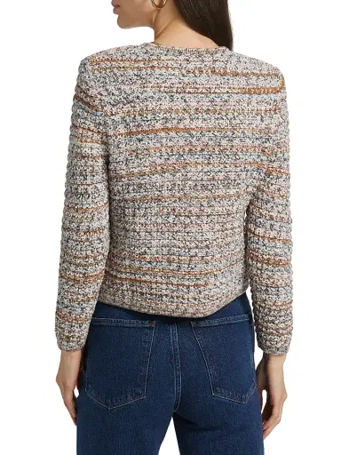 Ba&sh Women's Mixed Knit Cardigan - Beige - Size XL | Thumbnail 5 Ba&sh Women's Mixed Knit Cardigan - Beige - Size XL | Thumbnail 5