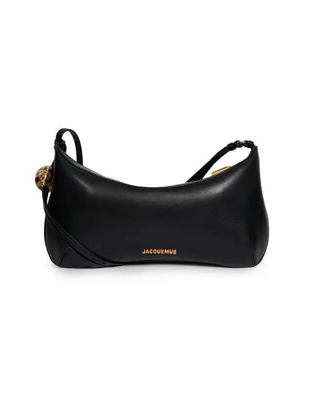 Women's Le Grand Bisou Perle Leather Shoulder Bag - Black
