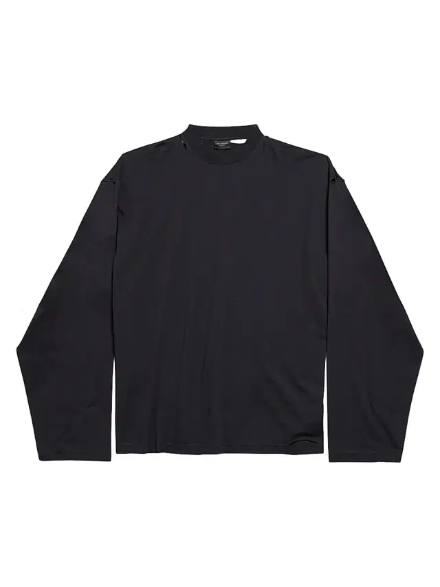 Men's Security Tape Oversized Long Sleeve T-Shirt - Faded Black