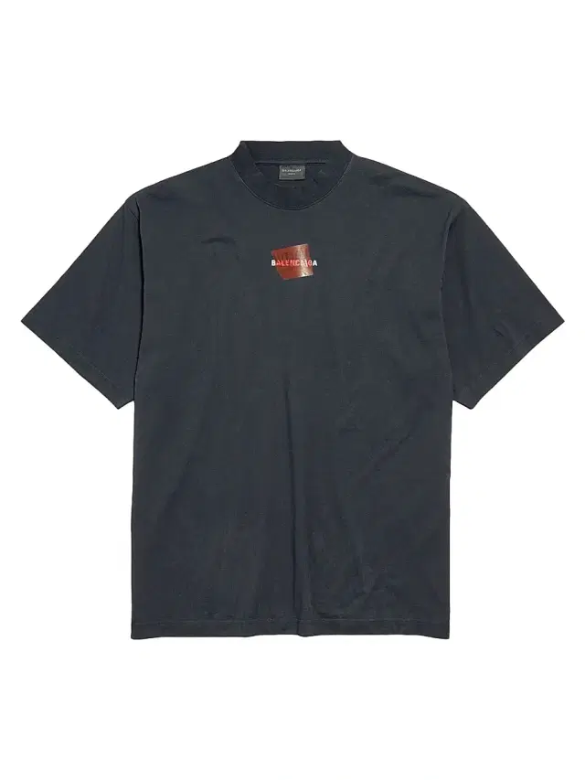 Men's Taped Logo Back T-Shirt Medium Fit - Faded Black