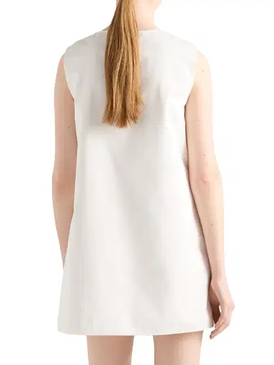 Prada Women's Old Satin Mini-Dress - White | Thumbnail 4