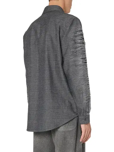 Diesel Men's Olov Distressed Woven Button-Front Shirt | Thumbnail 2