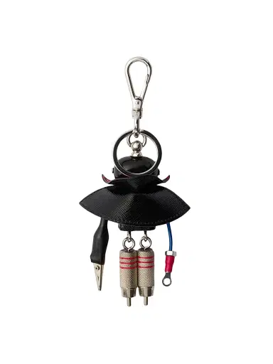Prada Women's Robot Saffiano Leather Bag Charm | Thumbnail 3 Prada Women's Robot Saffiano Leather Bag Charm | Thumbnail 3