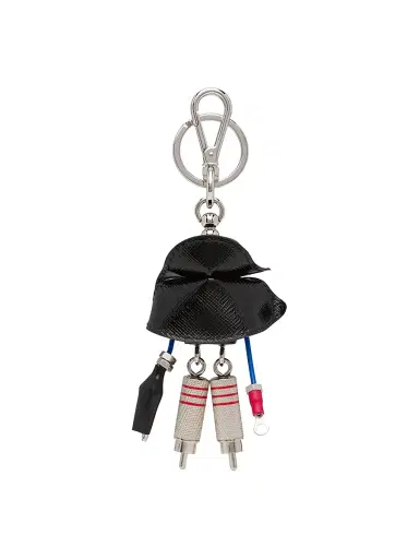 Prada Women's Robot Saffiano Leather Bag Charm | Thumbnail 4 Prada Women's Robot Saffiano Leather Bag Charm | Thumbnail 4