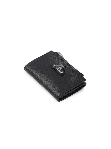 Prada Women's Saffiano Leather Card Holder - Black | Thumbnail 2 Prada Women's Saffiano Leather Card Holder - Black | Thumbnail 2