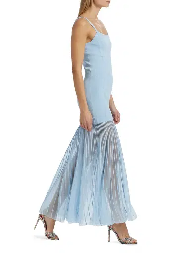 NICHOLAS Women's Lyra Drop-Waist Midi-Dress - Sky | Thumbnail 2