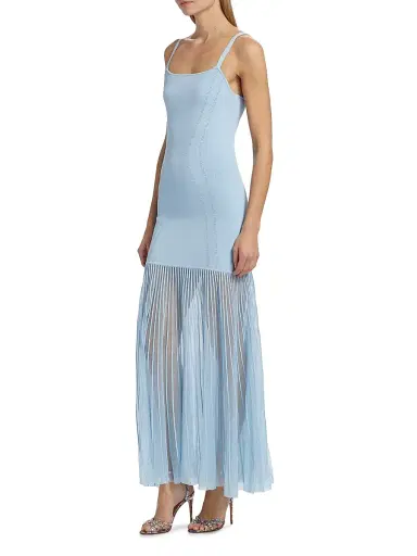 NICHOLAS Women's Lyra Drop-Waist Midi-Dress - Sky | Thumbnail 4