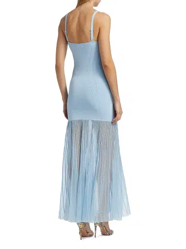 NICHOLAS Women's Lyra Drop-Waist Midi-Dress - Sky | Thumbnail 5