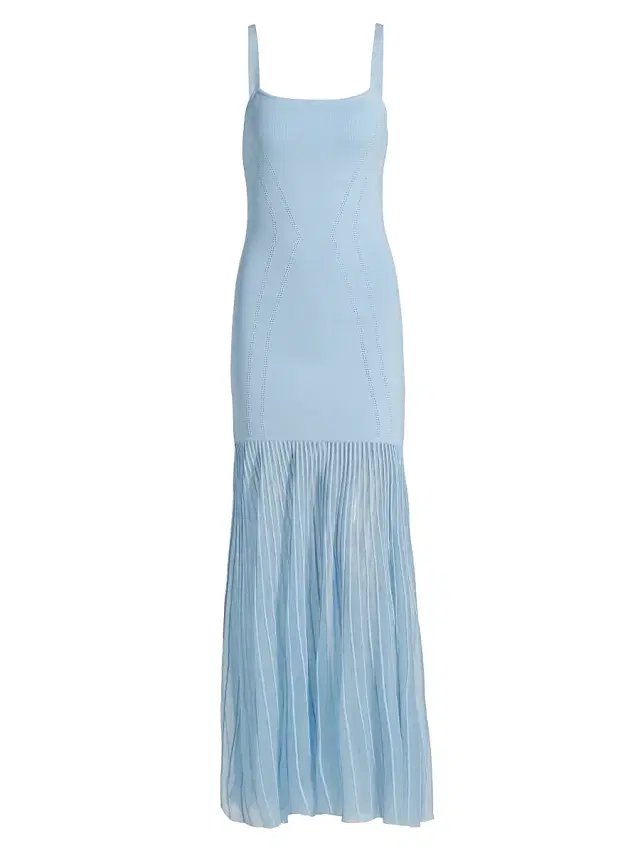 NICHOLAS Women's Lyra Drop-Waist Midi-Dress - Sky