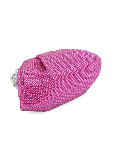Judith Leiber Couture Women's Gemma Crystal-Embellished Clutch-On-Chain - Silver Fucshia | Thumbnail 6 Judith Leiber Couture Women's Gemma Crystal-Embellished Clutch-On-Chain - Silver Fucshia | Thumbnail 6