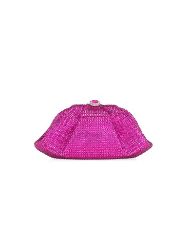 Judith Leiber Couture Women's Gemma Crystal-Embellished Clutch-On-Chain - Silver Fucshia | Thumbnail 1 Judith Leiber Couture Women's Gemma Crystal-Embellished Clutch-On-Chain - Silver Fucshia | Thumbnail 1