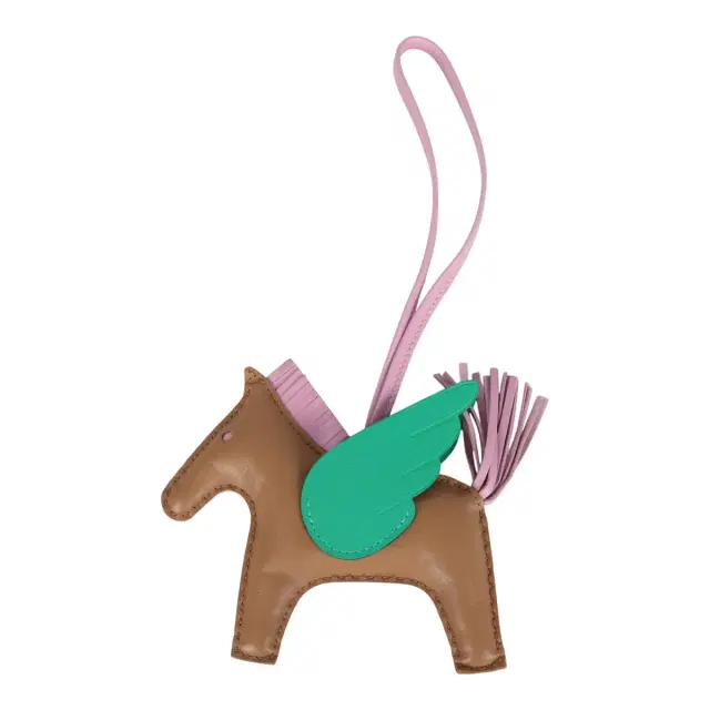 hermes Hermes Pegase Rodeo Bag Charm MM Chai, Mauve Sylvestre and Menthe Milo Lambskin