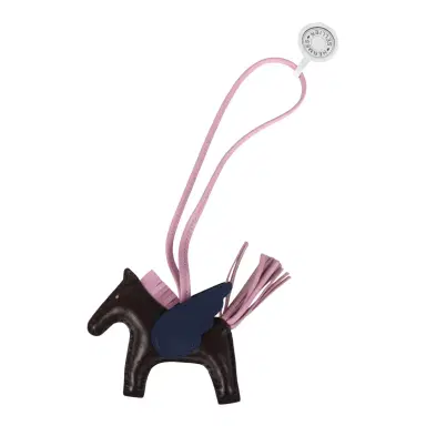 HERMÈS Hermes Pegase Rodeo Bag Charm PM Rouge Sellier, Mauve Sylvestre & Bleu Saphir Milo Lambskin | Thumbnail 1 HERMÈS Hermes Pegase Rodeo Bag Charm PM Rouge Sellier, Mauve Sylvestre & Bleu Saphir Milo Lambskin | Thumbnail 1
