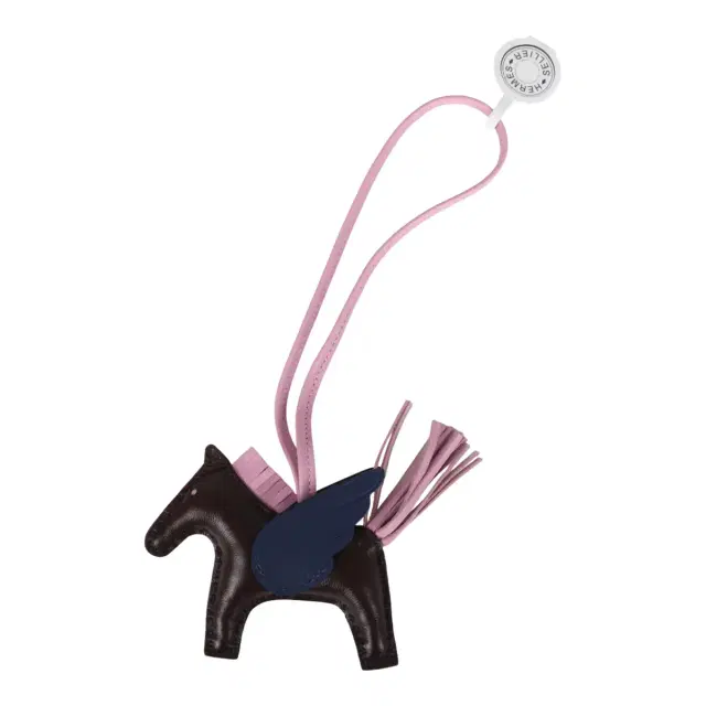 hermes Hermes Pegase Rodeo Bag Charm PM Rouge Sellier, Mauve Sylvestre & Bleu Saphir Milo Lambskin