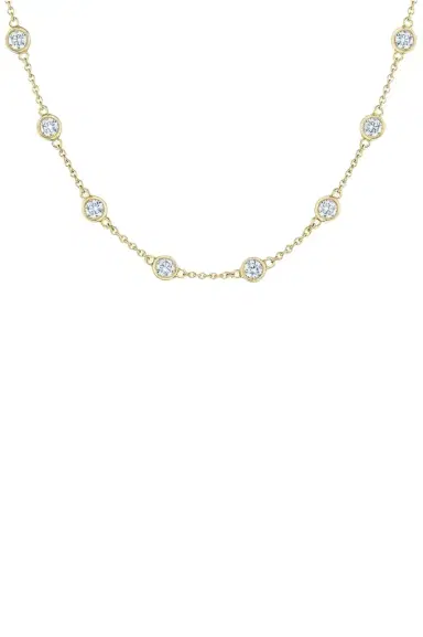 KWIAT Round Diamond Bezel String Necklace | Thumbnail 1 KWIAT Round Diamond Bezel String Necklace | Thumbnail 1