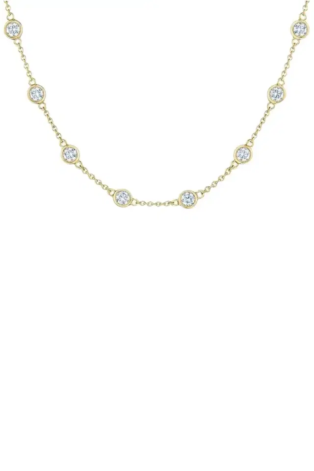 KWIAT Round Diamond Bezel String Necklace