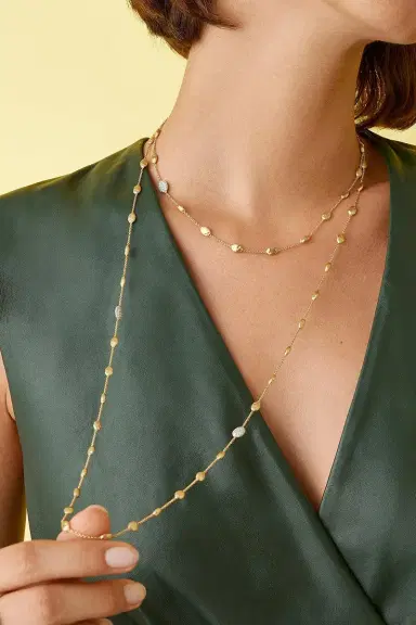MARCO BICEGO Siviglia Small Bean Diamond Long Necklace | Thumbnail 2