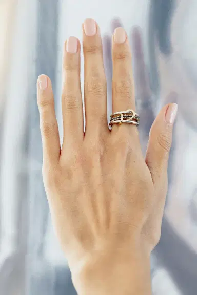 Spinelli Kilcollin Tigiris SG Noir Three Link Ring | Thumbnail 2