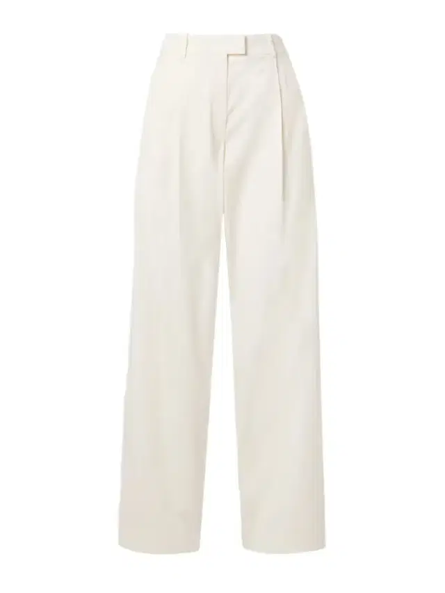 Pleated Organic Cotton-blend Poplin Wide-leg Pants