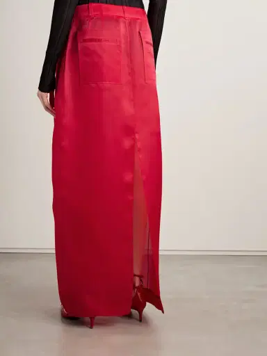 Khaite Lucian Pleated Silk-organza Maxi Skirt | Thumbnail 4 Khaite Lucian Pleated Silk-organza Maxi Skirt | Thumbnail 4