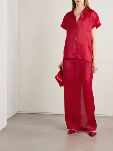 Khaite Keefe Silk-organza Shirt | Thumbnail 2 Khaite Keefe Silk-organza Shirt | Thumbnail 2